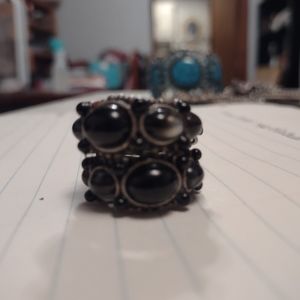 Hematite clip on earrings